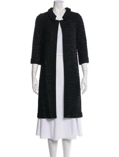 Pre-owned St John Tweed Pattern Coat In Multi