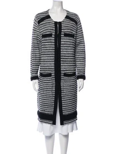 Pre-owned St John Tweed Pattern Coat In Multicolor