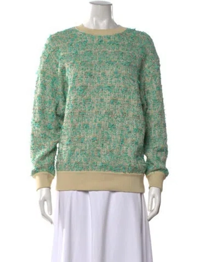 Pre-owned St John Tweed Pattern Crew Neck Top W/ Tags