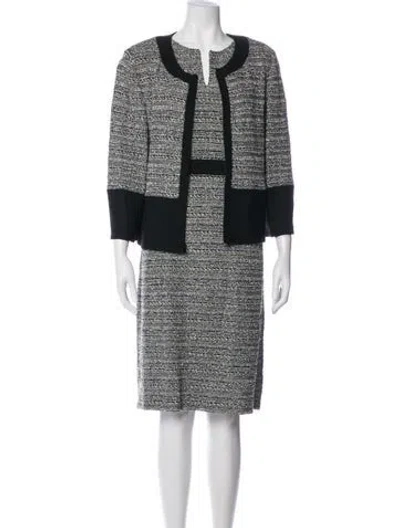 Pre-owned St John Tweed Pattern Dress Set W/ Tags In Multi
