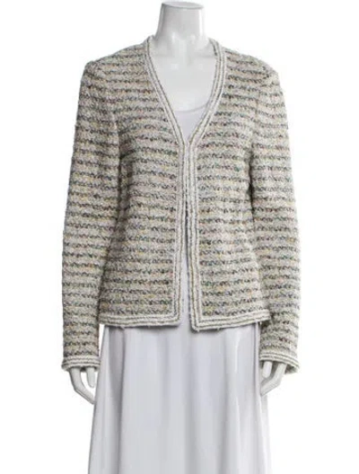 Pre-owned St John Tweed Pattern Evening Jacket