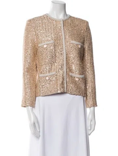 Pre-owned St John Tweed Pattern Evening Jacket
