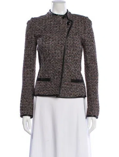 Pre-owned St John Tweed Pattern Evening Jacket