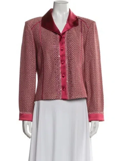Pre-owned St John Tweed Pattern Evening Jacket