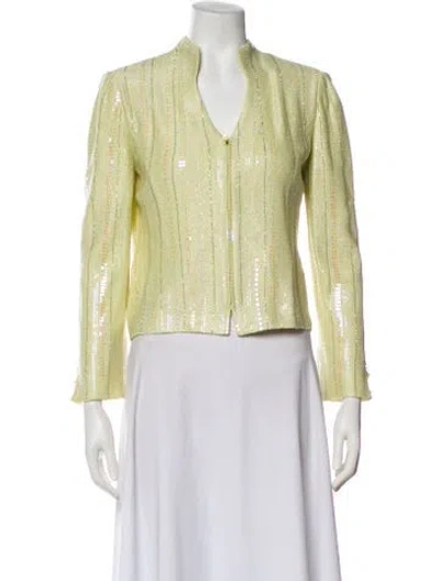 Pre-owned St John Tweed Pattern Evening Jacket