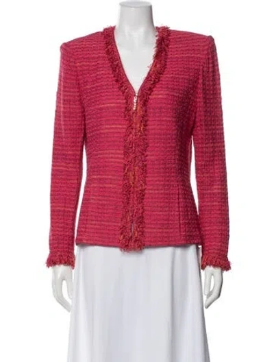 Pre-owned St John Tweed Pattern Evening Jacket