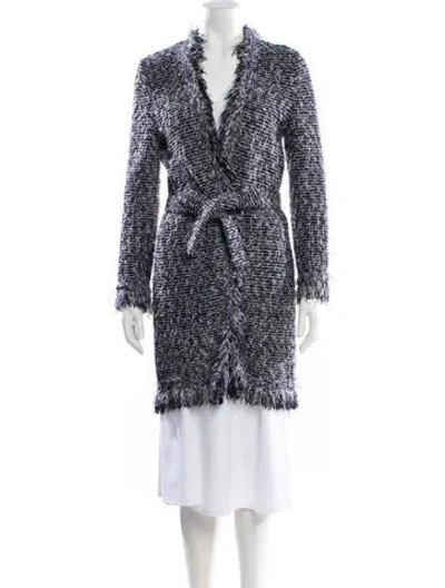 Pre-owned St John Tweed Pattern Evening Jacket In Black