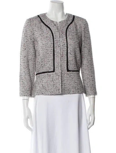 Pre-owned St John Tweed Pattern Evening Jacket In Multi