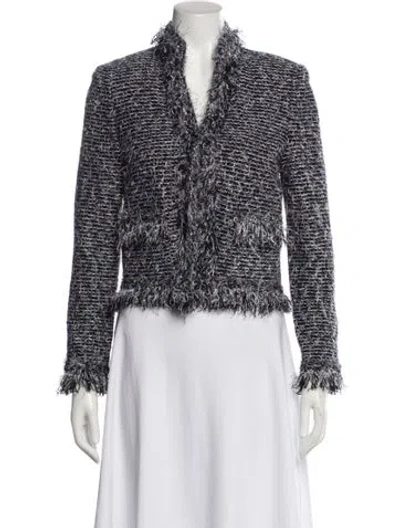 Pre-owned St John Tweed Pattern Evening Jacket In Multi