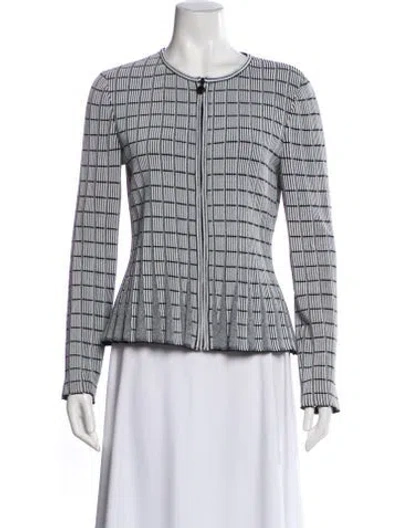 Pre-owned St John Tweed Pattern Evening Jacket In Multi