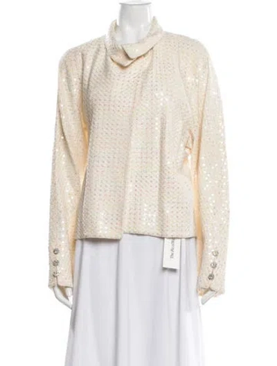 Pre-owned St John Tweed Pattern Evening Jacket In Neutral