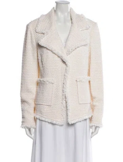Pre-owned St John Tweed Pattern Evening Jacket In Neutral