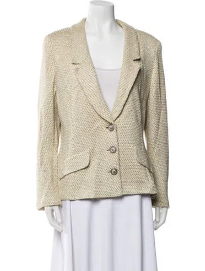 Pre-owned St John Tweed Pattern Jacket