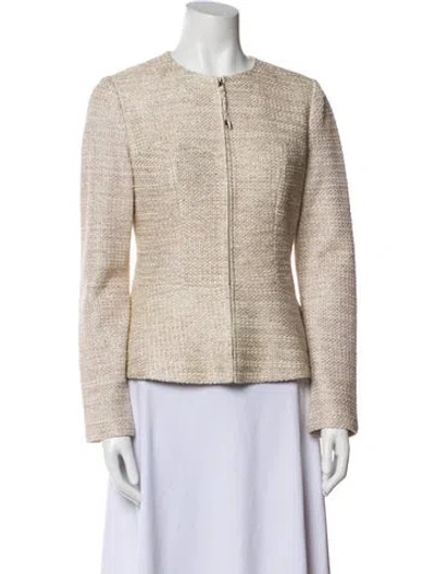 Pre-owned St John Tweed Pattern Jacket