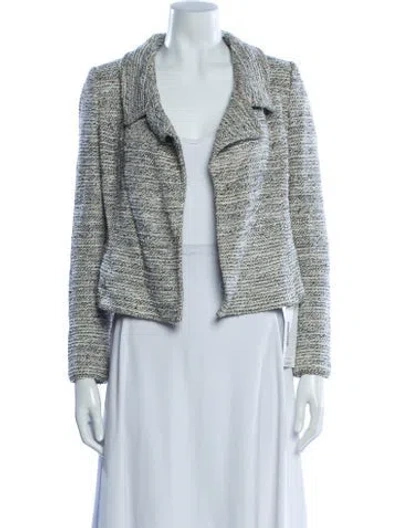 Pre-owned St John Tweed Pattern Jacket In Neutral