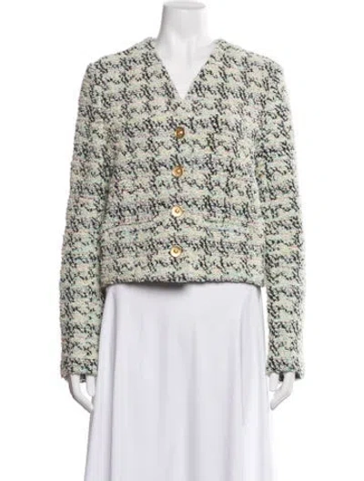 Pre-owned St John Tweed Pattern Jacket W/ Tags In Multi