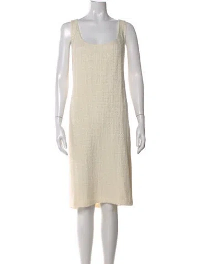 Pre-owned St John Tweed Pattern Knee-length Dress