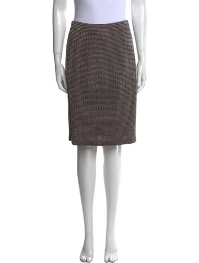Pre-owned St John Tweed Pattern Knee-length Skirt
