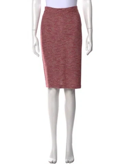 Pre-owned St John Tweed Pattern Knee-length Skirt
