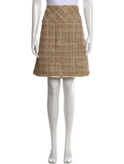 Pre-owned St John Tweed Pattern Knee-length Skirt W/ Tags