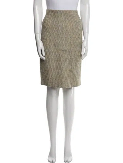 Pre-owned St John Tweed Pattern Knee-length Skirt W/ Tags In Multi