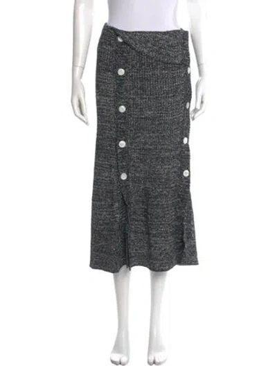 Pre-owned St John Tweed Pattern Midi Length Skirt In Multi