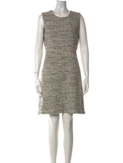 Pre-owned St John Tweed Pattern Mini Dress