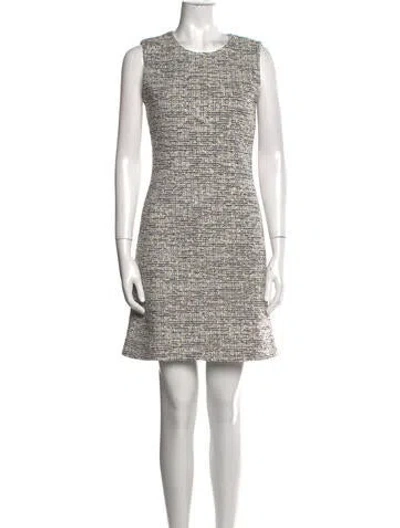 Pre-owned St John Tweed Pattern Mini Dress W/ Tags In Multi