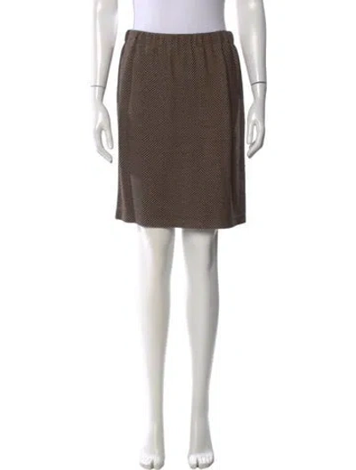 Pre-owned St John Tweed Pattern Mini Skirt In Black
