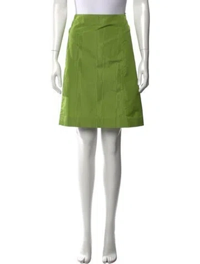 Pre-owned St John Tweed Pattern Mini Skirt In Gold