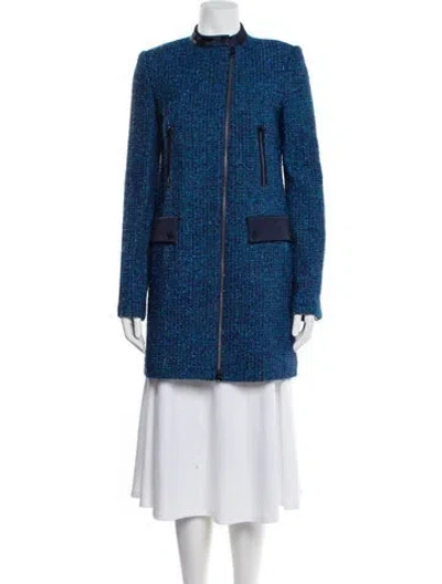 Pre-owned St John Tweed Pattern Peacoat W/ Tags