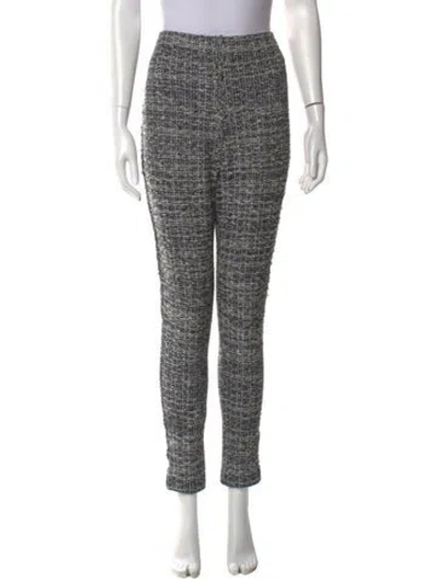 Pre-owned St John Tweed Pattern Skinny Leg Pants In Multi