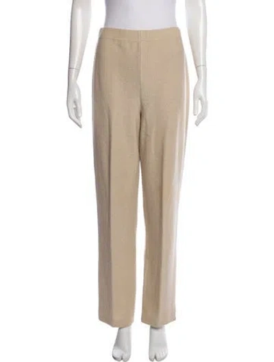 Pre-owned St John Tweed Pattern Straight Leg Pants In Neutral