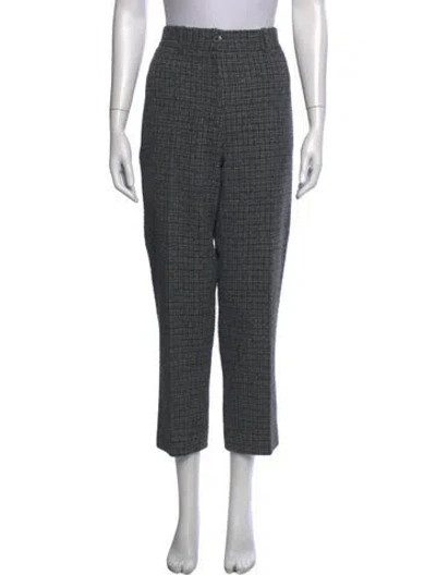 Pre-owned St John Tweed Pattern Straight Leg Pants W/ Tags In Grey