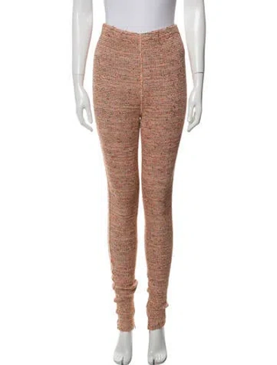 Pre-owned St John Tweed Pattern Sweatpants In Orange