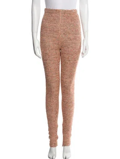 Pre-owned St John Tweed Pattern Sweatpants In Orange