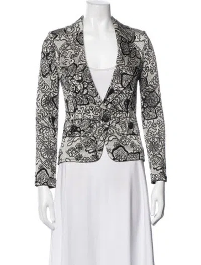 Pre-owned St John Tweed Patterned Blazer W/ Tags In Multi