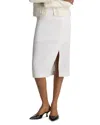 St John St. John Collection Tweed Pencil Skirt In Ecru