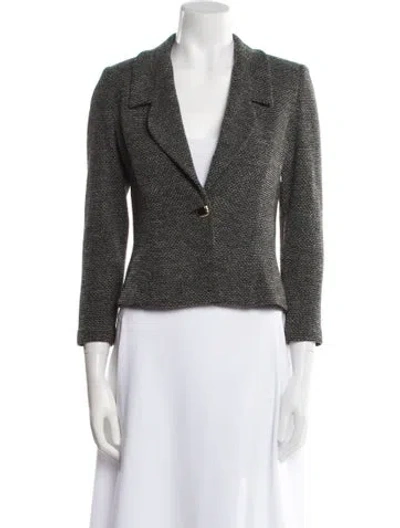 Pre-owned St John Tweed Tweed Pattern Blazer In Multi