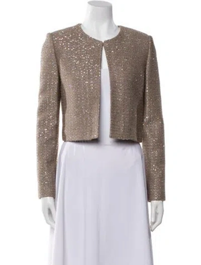 Pre-owned St John Tweed Tweed Pattern Evening Jacket