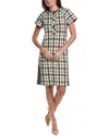 St John St. John Tweed Wool-blend Dress In Multi