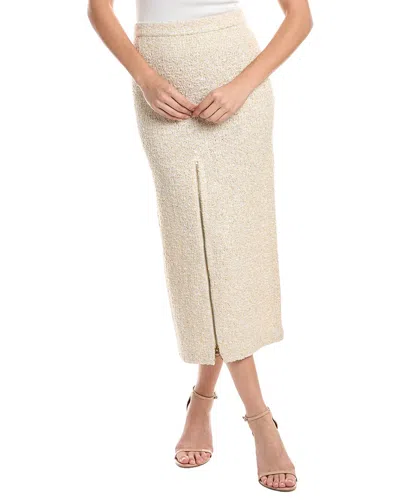 St John St. John Tweed Wool-blend Pencil Skirt In Neutral