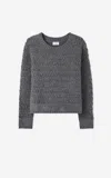 St John Two Tone Cable-knit Sweater In Swgm