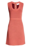 ST JOHN TWO-TONE SLEEVELESS MESH jumper DRESS