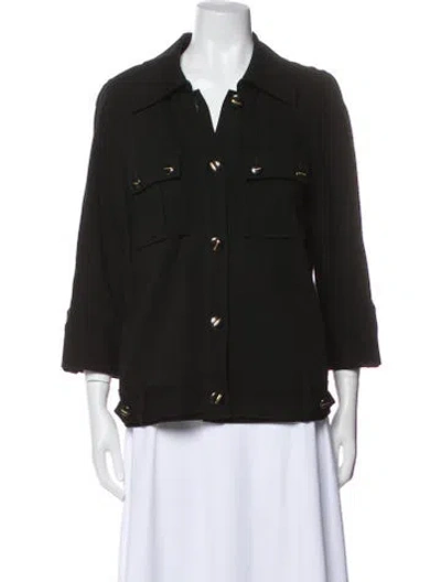 Pre-owned St John Utility Jacket In Black