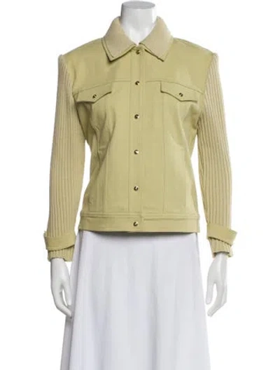 Pre-owned St John Utility Jacket In Green