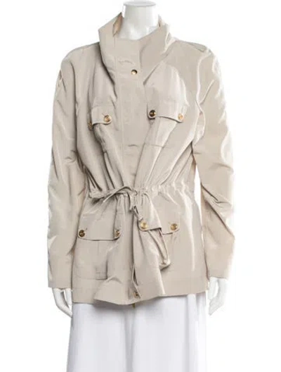 Pre-owned St John Utility Jacket In Neutrals