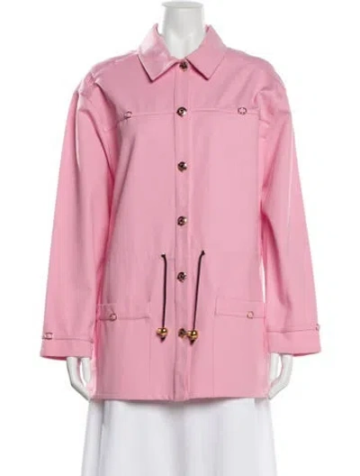 Pre-owned St John Utility Jacket In Pink