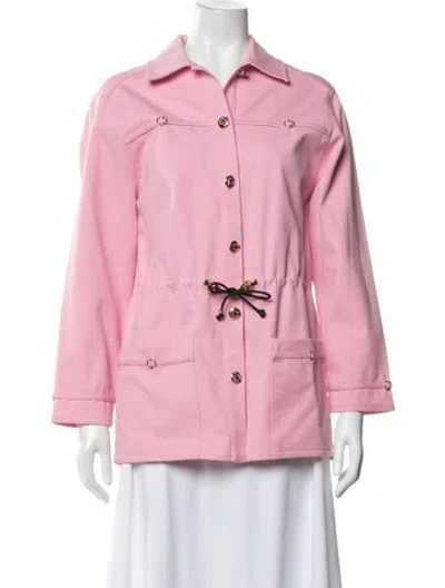 Pre-owned St John Utility Jacket In Pink