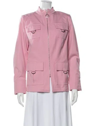 Pre-owned St John Utility Jacket In Pink